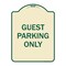 Signmission Designer Series Guest Parking Only, Tan & Green Heavy-Gauge Aluminum Sign, 24" x 18", TG-1824-23929 A-DES-TG-1824-23929 - alternate 1